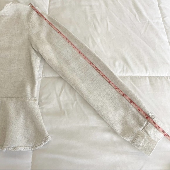 CLOTH & Stone Back Button Long Sleeve Peplum Top Size Extra Small - Picture 10 of 10